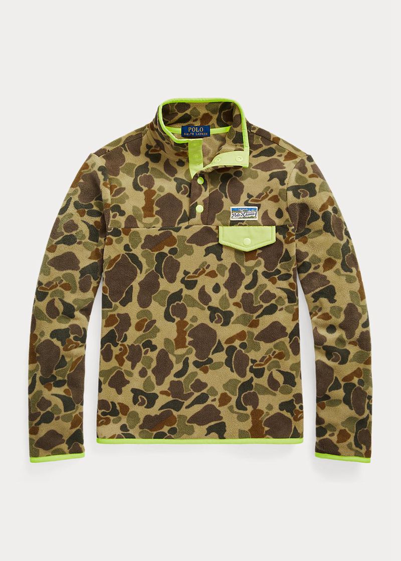 Sudadera Ralph Lauren Niño 6-14 Años Camo Brushed De Lana Pullover Chile Verde Oliva SDPWQ-4109